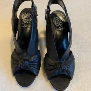 Vince Camuto Black Block Heel Sandals